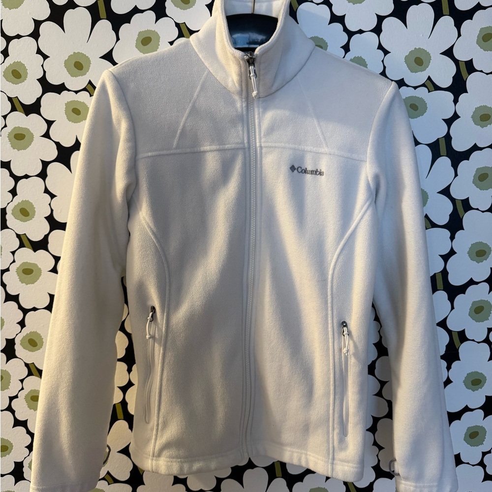 Columbia White Fleece Jacket